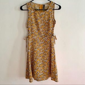Floral Yellow Mini Dress